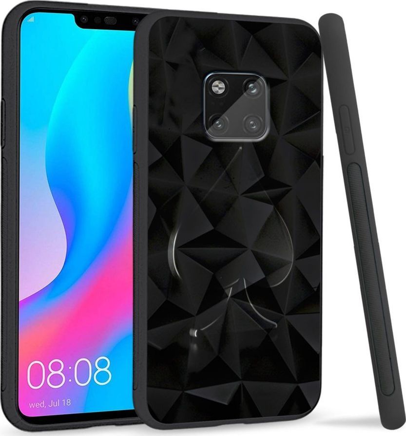 Super Fashion Etui na telefon Huawei Mate 20 Pro Crysta Pokrowiec Black spade 1