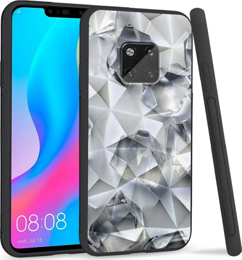 Super Fashion Etui na telefon Huawei Mate 20 Pro Crysta Pokrowiec White glass cubes 1