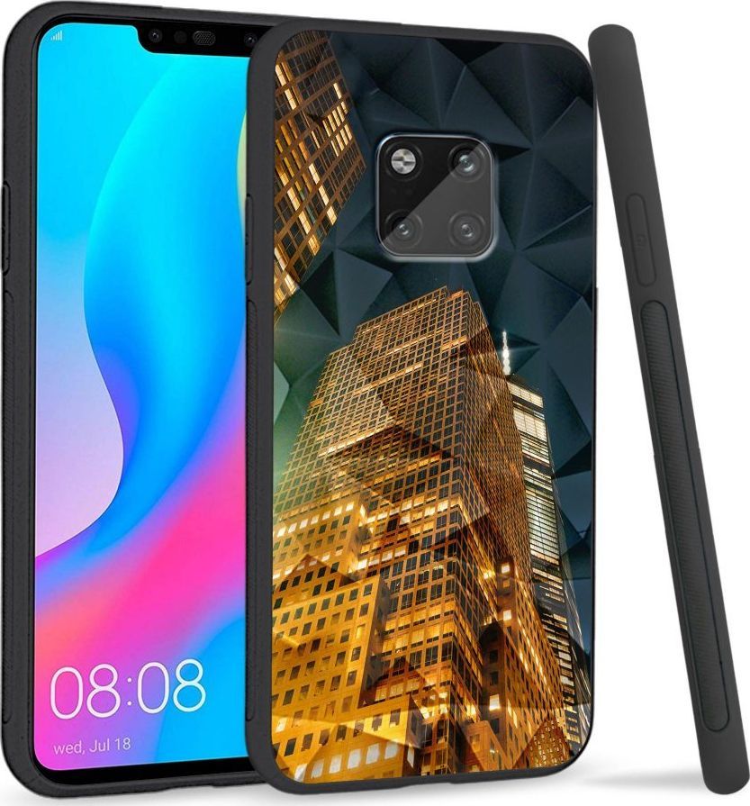 Super Fashion Etui na telefon Huawei Mate 20 Pro Crysta Pokrowiec Night building 1