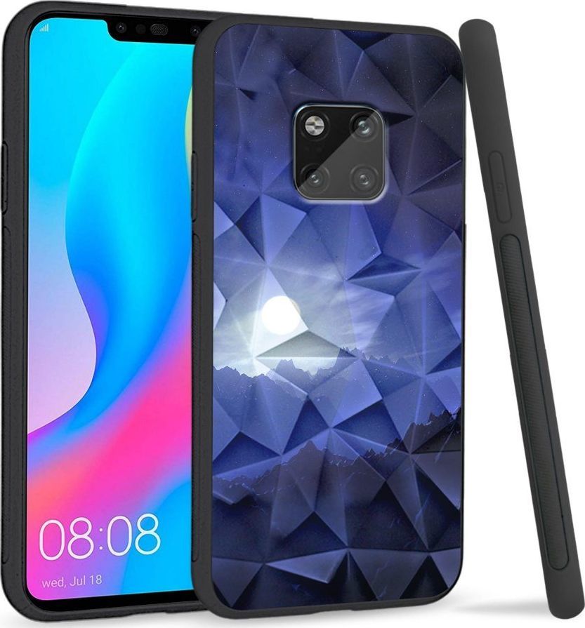 Super Fashion Etui na telefon Huawei Mate 20 Pro Crysta Pokrowiec Blue night 1