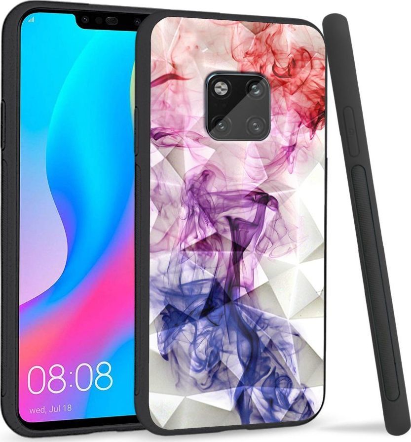 Super Fashion Etui na telefon Huawei Mate 20 Pro Crysta Pokrowiec Smoke abstract 1