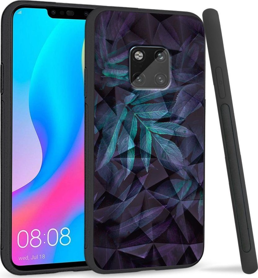 Super Fashion Etui na telefon Huawei Mate 20 Pro Crysta Pokrowiec Night leaves 1