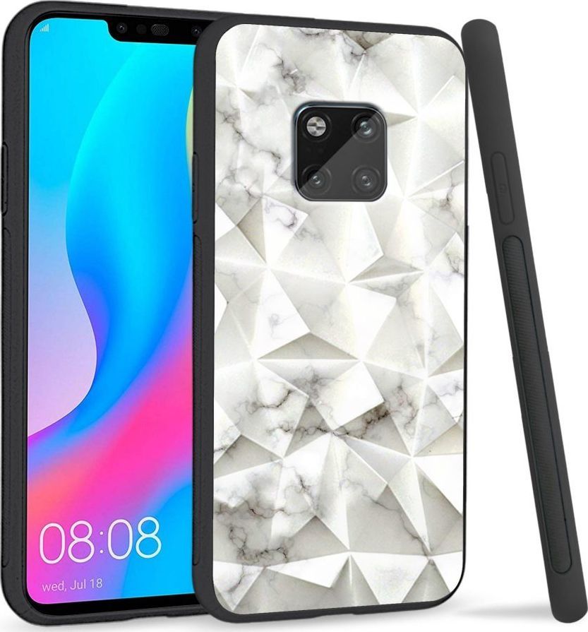 Super Fashion Etui na telefon Huawei Mate 20 Pro Crysta Pokrowiec White granite 1