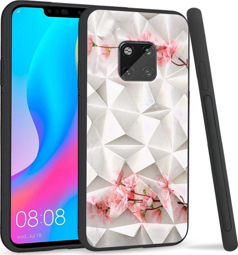 Super Fashion Etui na telefon Huawei Mate 20 Pro Crysta Pokrowiec Due flowers 1