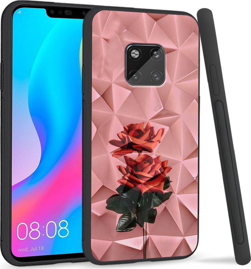 Super Fashion Etui na telefon Huawei Mate 20 Pro Crysta Pokrowiec Rose love 1