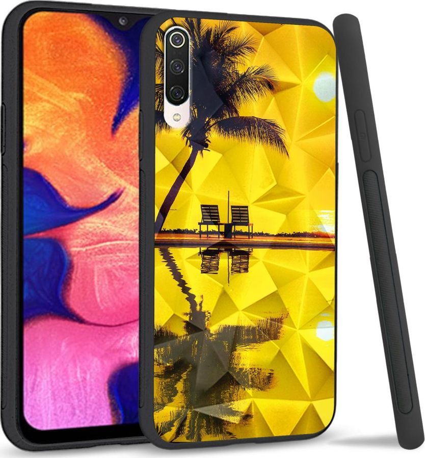 Super Fashion Etui na telefon Xiaomi Mi9 Crystal Case Yellow sunset 1