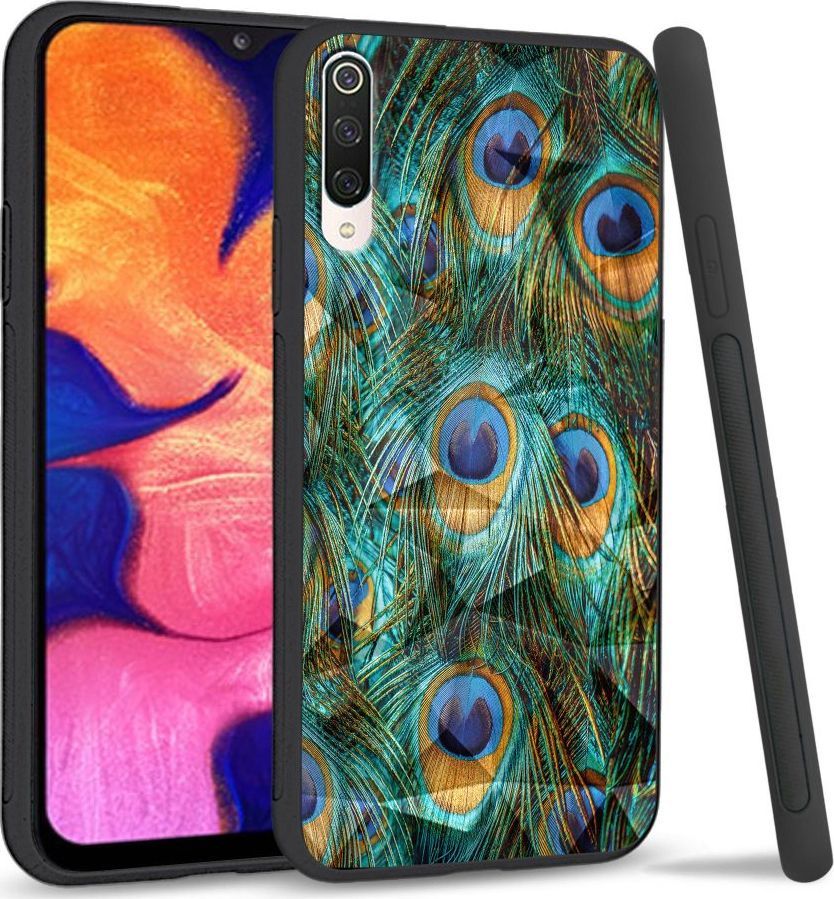 Super Fashion Etui na telefon Xiaomi Mi9 Crystal Case Peacock Feather Bunch 1