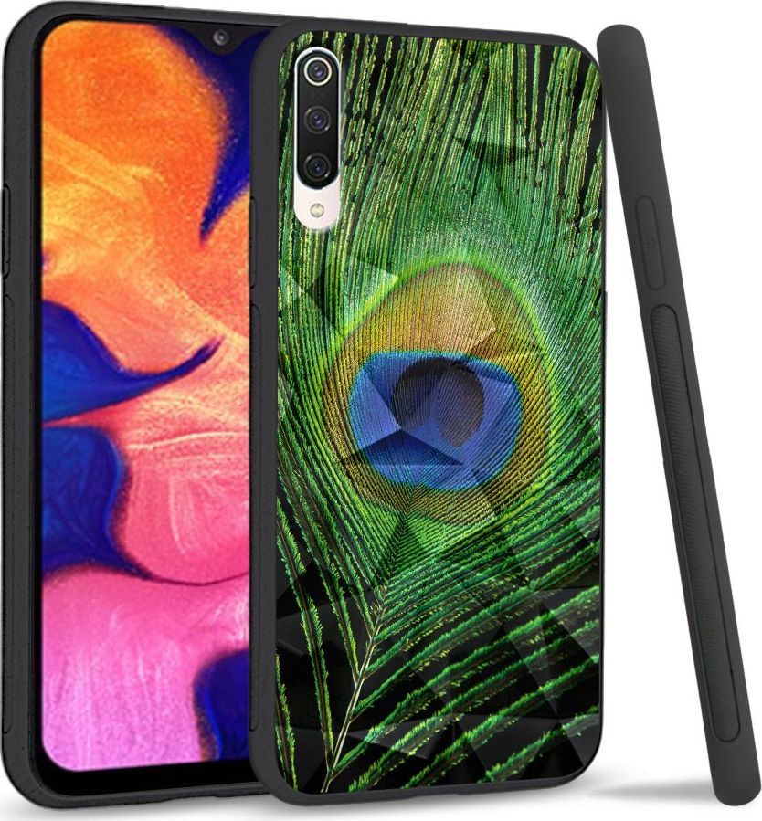 Super Fashion Etui na telefon Xiaomi Mi9 Crystal Case Peacock Feather 1