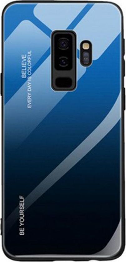 Super Fashion Etui Szklane Ombre niebiesko czarne do Samsung Galaxy S9 Plus 1