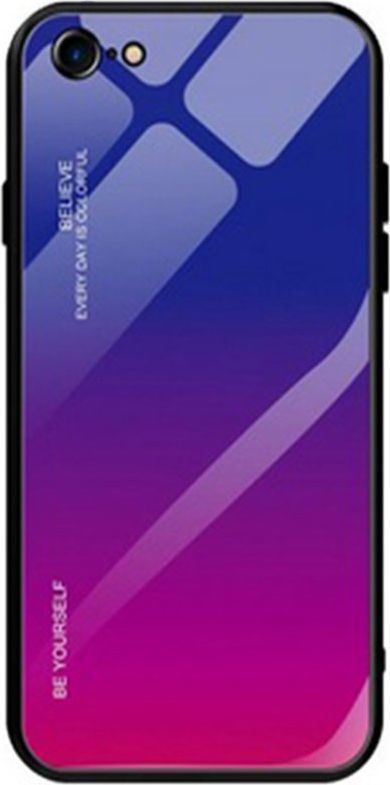 Super Fashion Etui Szklane Ombre filetowo różowe do Apple Iphone 7 1