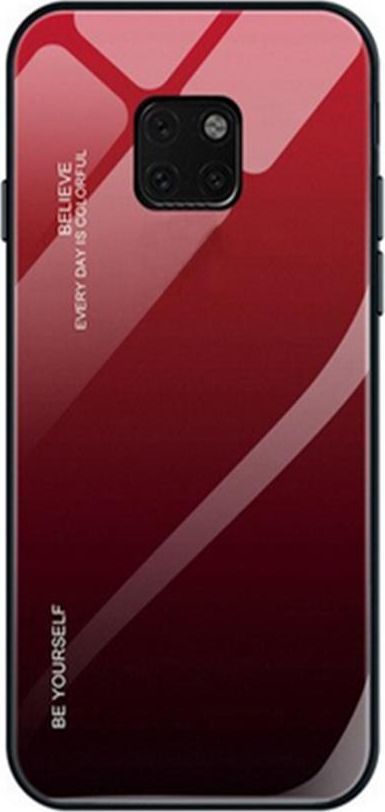 Super Fashion Etui Szklane Ombre czerwono czarne do Huawei Mate 20 Pro 1