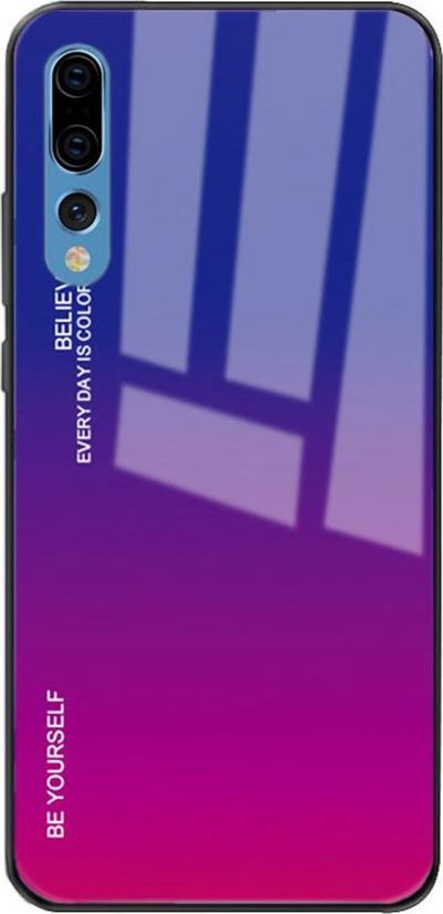 Super Fashion Etui Szklane Ombre fioletowo różowe do Huawei P20 Pro 1