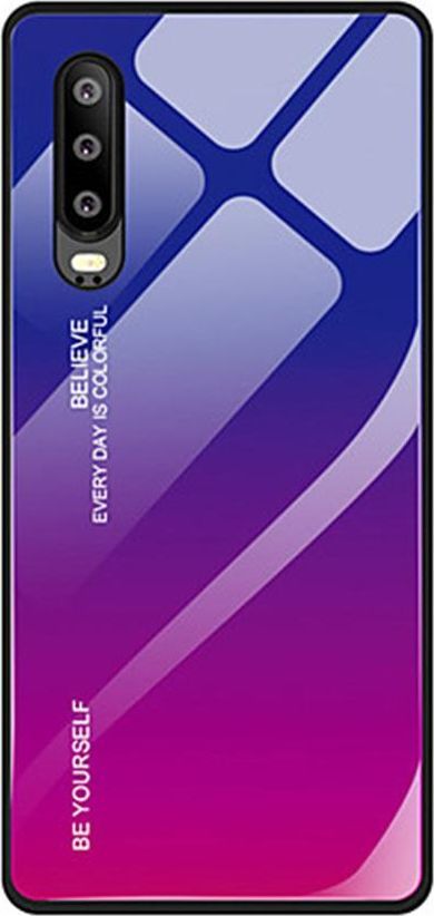 Super Fashion Etui Szklane Ombre filetowo różowe do Huawei P30 1
