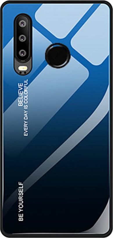Super Fashion Etui Szklane Ombre niebiesko czarne do Huawei P30 Lite 1