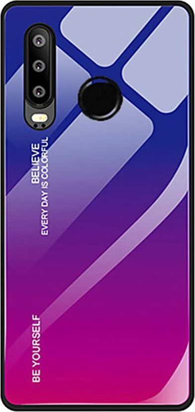 Super Fashion Etui Szklane Ombre filetowo różowe do Huawei P30 Lite 1