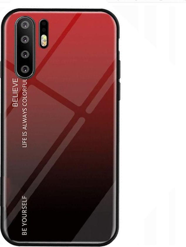 Super Fashion Etui Szklane Ombre czerwono czarne do Huawei P30 Pro 1