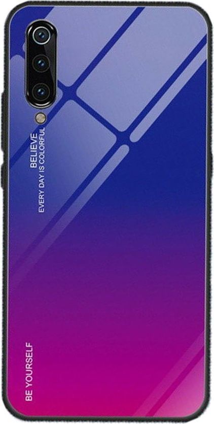 Super Fashion Etui Szklane Ombre fioletowo różowe do Samsung Galaxy A50 1