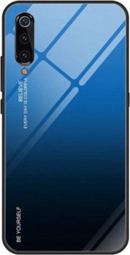Super Fashion Etui Szklane Ombre niebiesko czarne do Samsung Galaxy A70 1