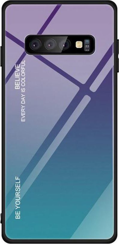 Super Fashion Etui Szklane Ombre niebiesko zielone do Samsung Galaxy S10 1