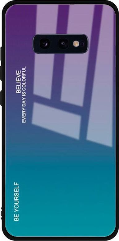 Super Fashion Etui Szklane Ombre niebiesko zielone do Samsung Galaxy S10E 1