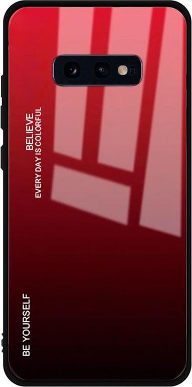 Super Fashion Etui Szklane Ombre czerwono czarne do Samsung Galaxy S10E 1