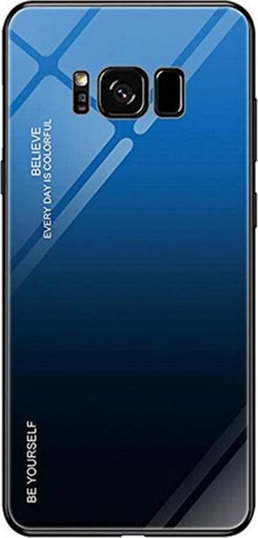 Super Fashion Etui Szklane Ombre niebiesko czarne do Samsung Galaxy S8 1