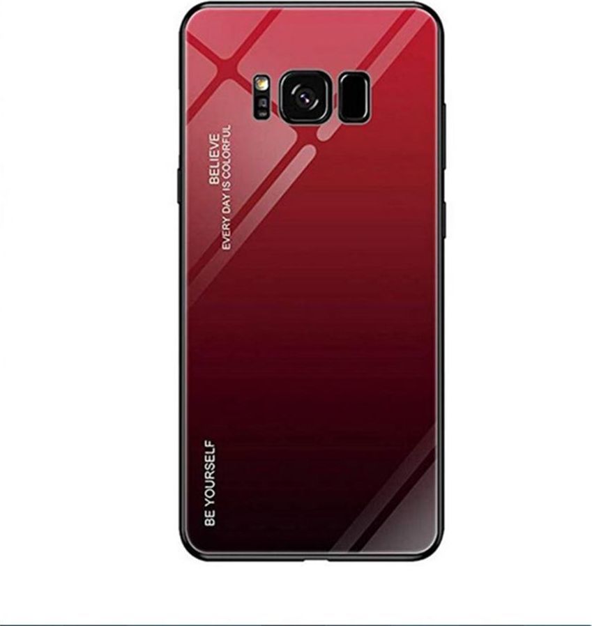 Super Fashion Etui Szklane Ombre czerwono czarne do Samsung Galaxy S8 Plus 1