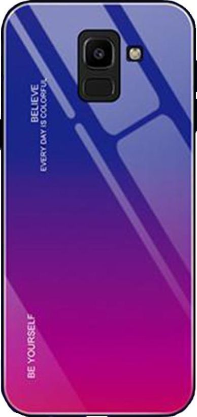 Super Fashion Etui Szklane Ombre filetowo różowe do Samsung Galaxy S9 1