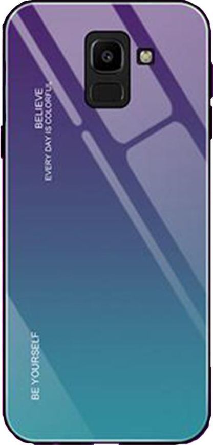 Super Fashion Etui Szklane Ombre niebiesko zielone do Samsung Galaxy S9 1