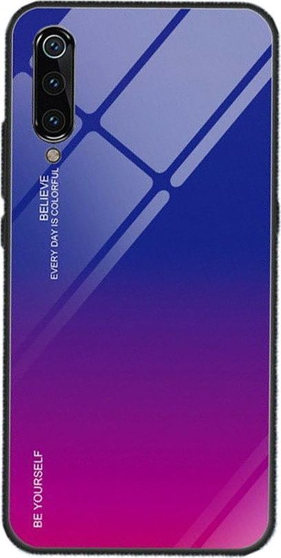 Super Fashion Etui Szklane Ombre filetowo różowe do Xiaomi Mi9 1