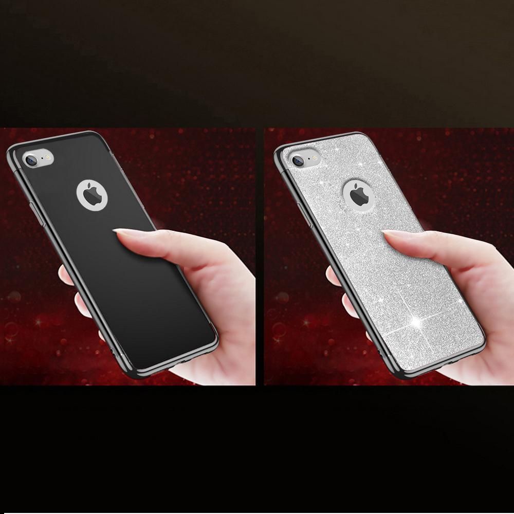 Super Fashion Etui Brokatowe Srebrne do Iphone 7G 1