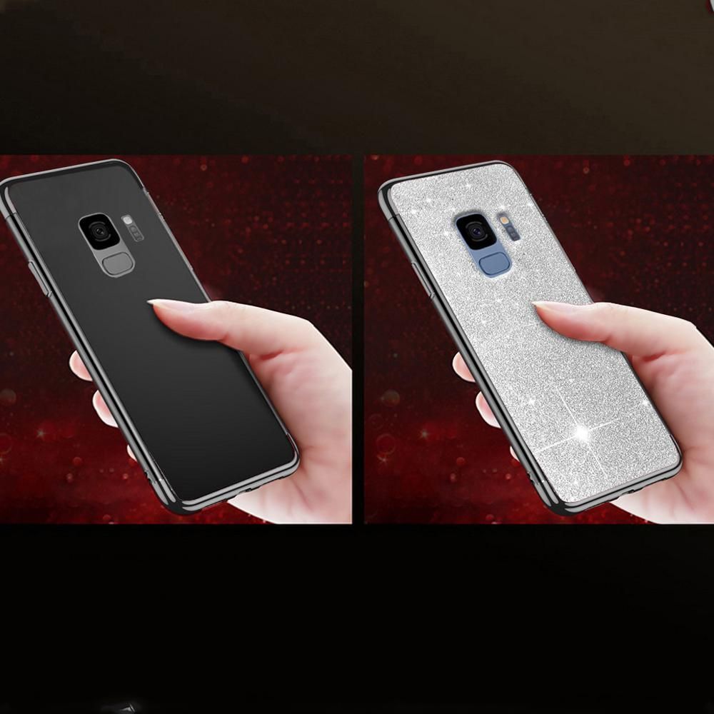 Super Fashion Etui Brokatowe Srebrne do Galaxy S9 1