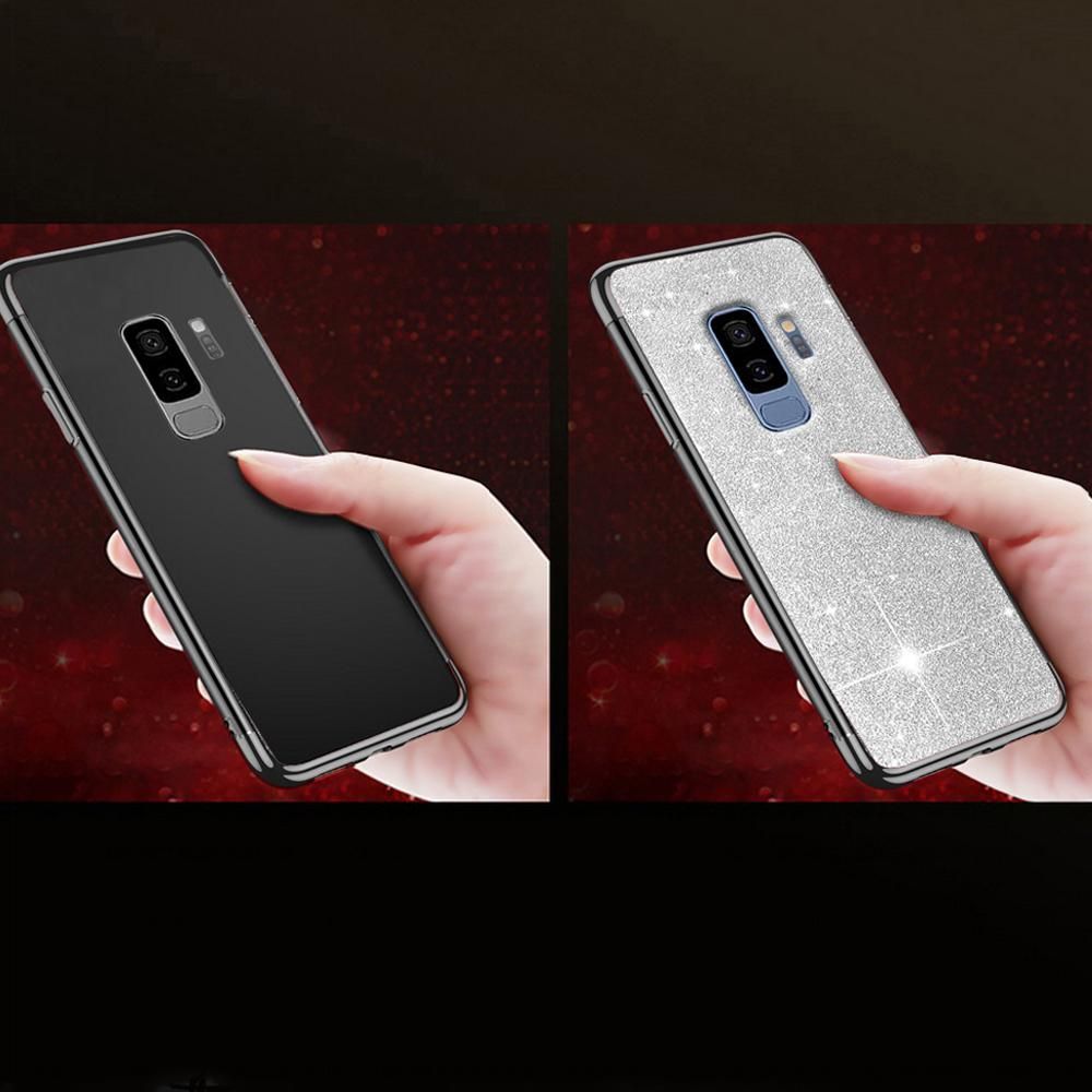 Super Fashion Etui Brokatowe Srebrne do Galaxy S9 Plus 1