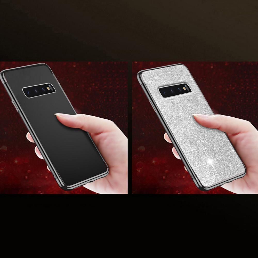 Super Fashion Etui Brokatowe Srebrne do Galaxy S10 Plus 1
