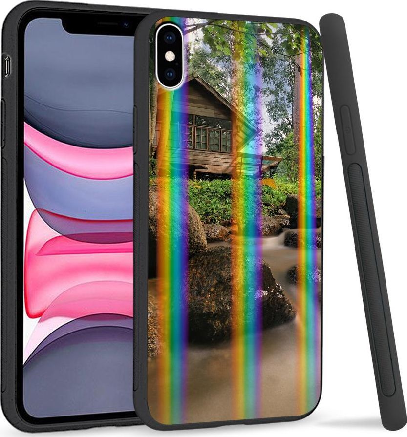 Super Fashion Etui Rainbow Series na Apple iPhone XS Max Chata w lesie 1