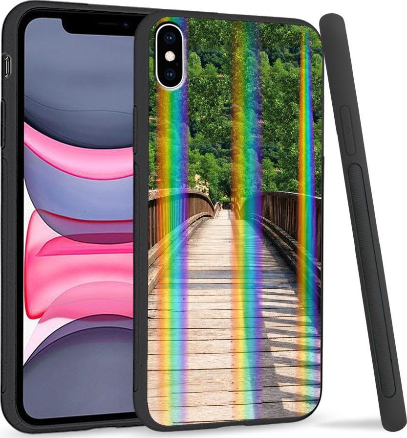 Super Fashion Etui Rainbow Series na Apple iPhone XS Max Drewniany most 1