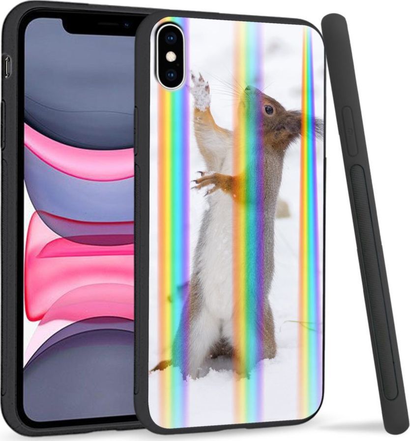 Super Fashion Etui Rainbow Series na Apple iPhone XS Max Snow squirrel 1