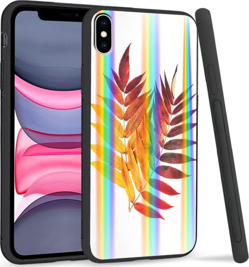 Super Fashion Etui Rainbow Series na Apple iPhone XS Max Reddish yellow leaves 1