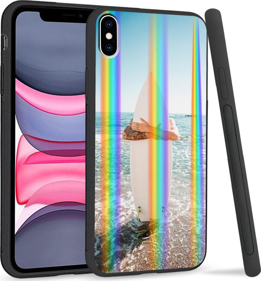 Super Fashion Etui Rainbow Series na Apple iPhone XS Max Kocham surfing 1