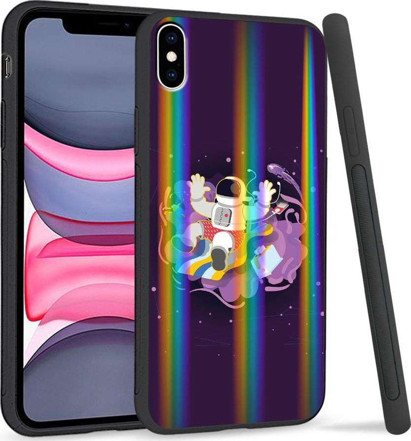 Super Fashion Etui Rainbow Series na Apple iPhone XS Max Kosmonauta 1