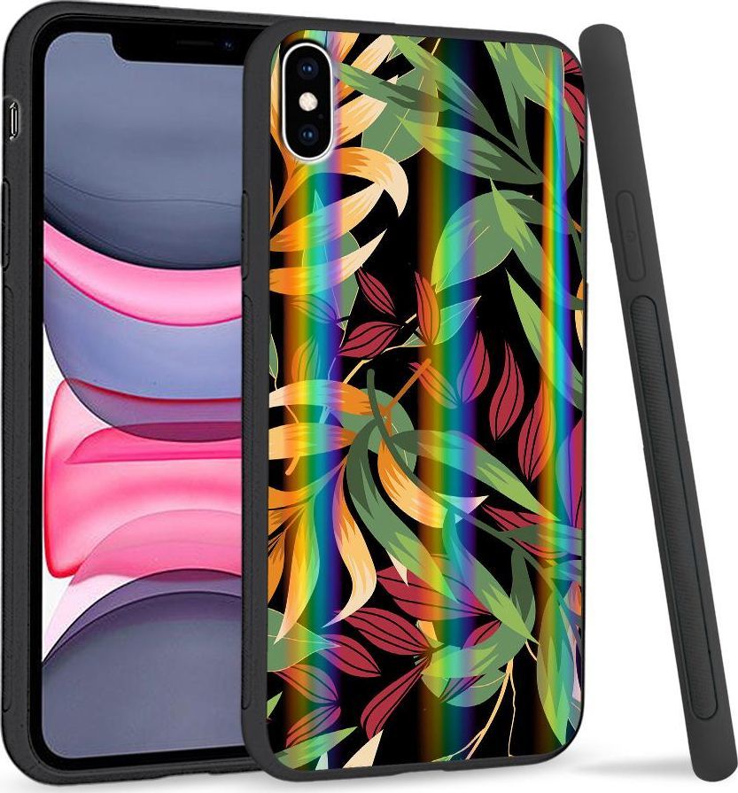 Super Fashion Etui Rainbow Series na Apple iPhone XS Max Kolorowe liście 1