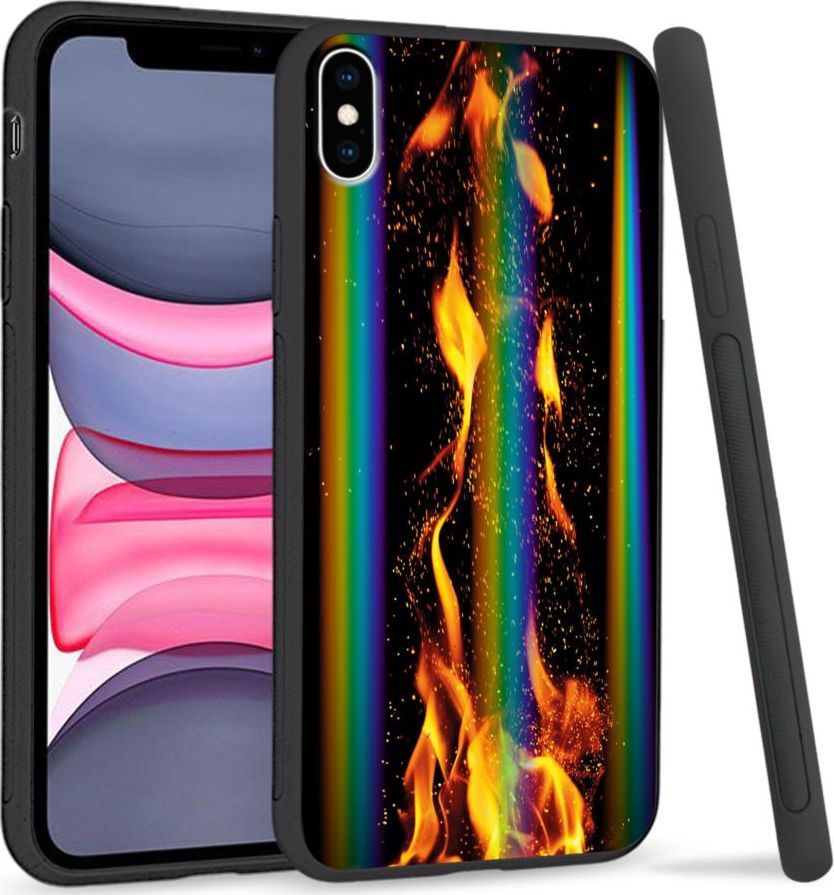Super Fashion Etui Rainbow Series na Apple iPhone XS Max Crackling Fire 1