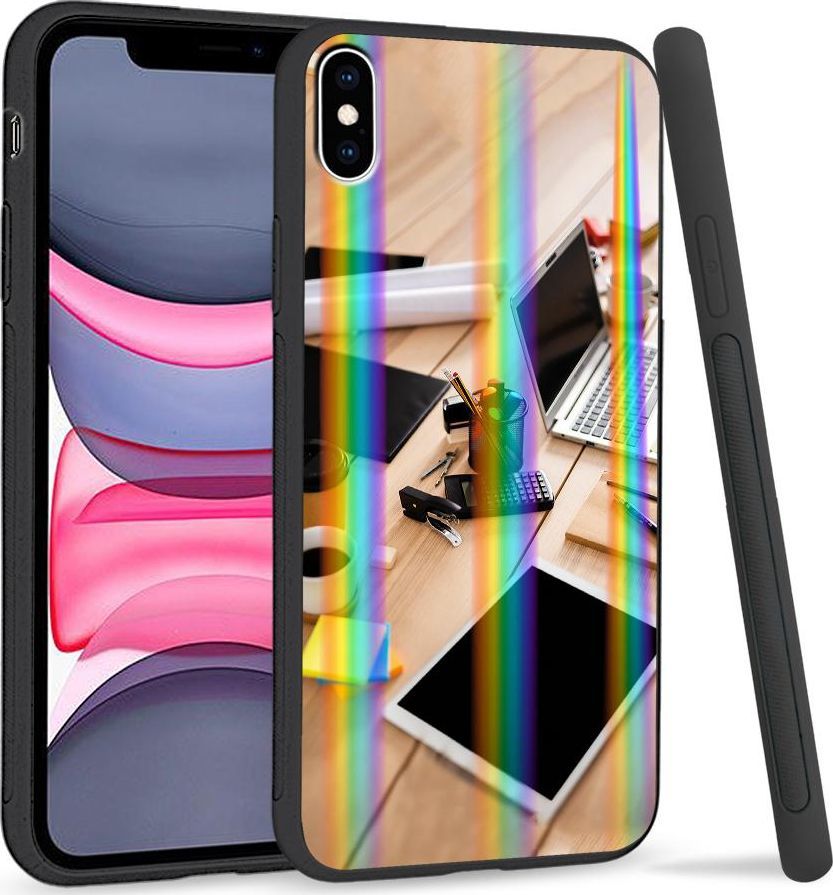 Super Fashion Etui Rainbow Series na Apple iPhone XS Max Lubię moją pracę 1