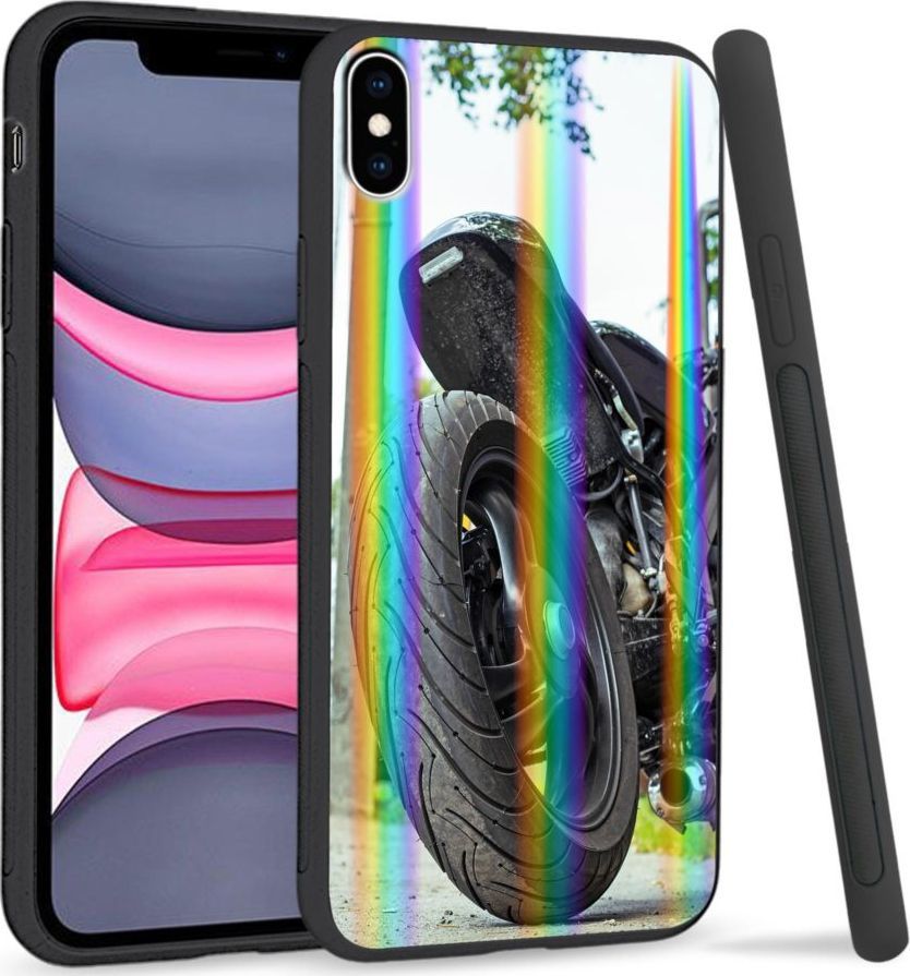 Super Fashion Etui Rainbow Series na Apple iPhone XS Max Bike Tyre 1