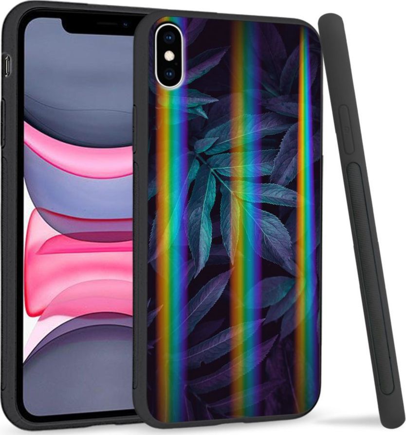 Super Fashion Etui Rainbow Series na Apple iPhone XS Max Night leaves 1