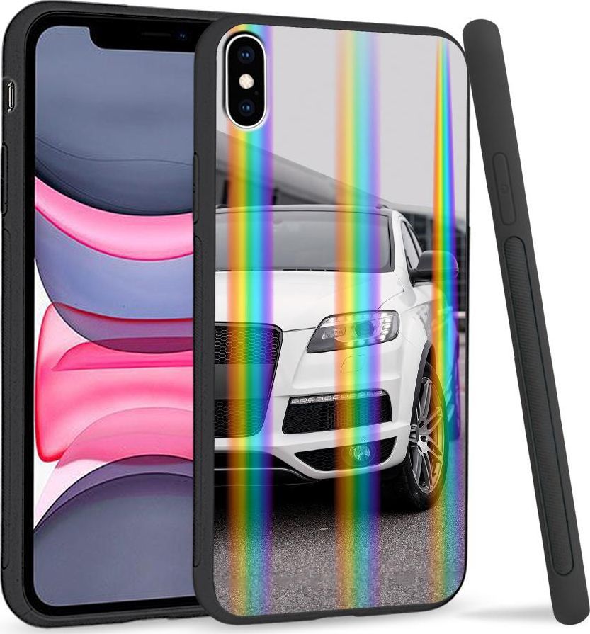 Super Fashion Etui Rainbow Series na Apple iPhone XS Max Biały samochód 1