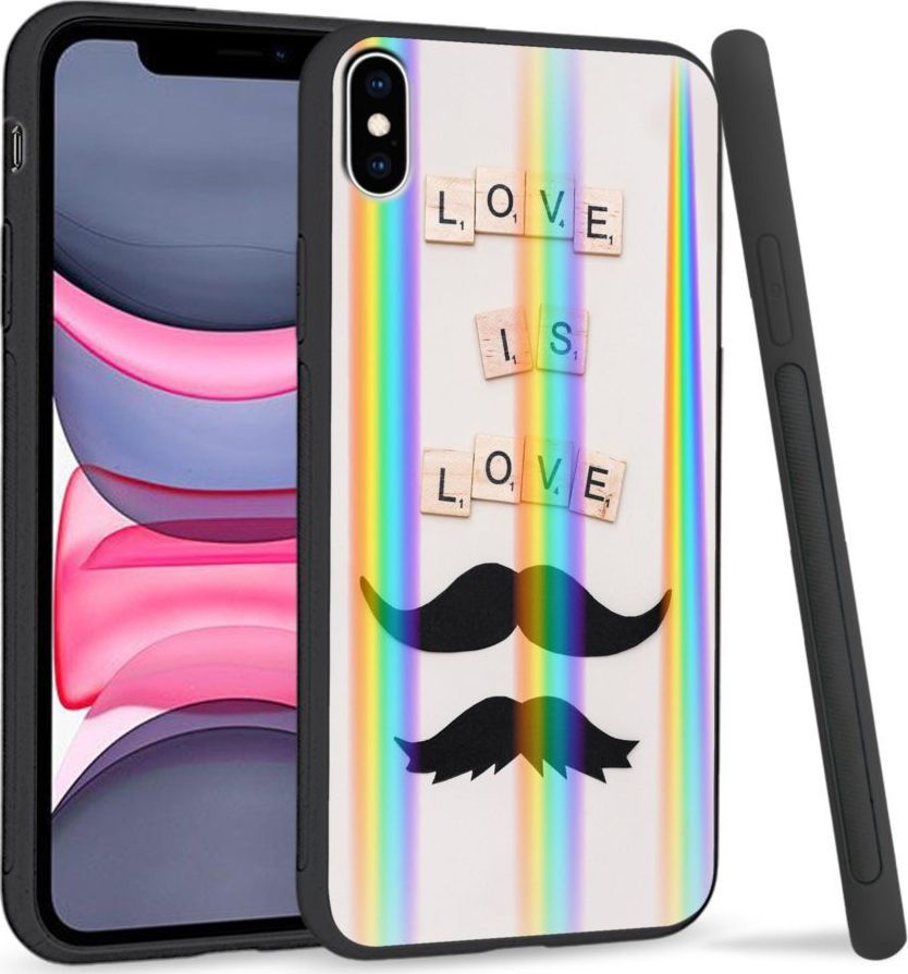 Super Fashion Etui Rainbow Series na Apple iPhone XS Max Love is love 1