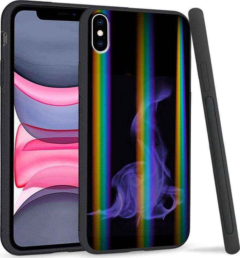 Super Fashion Etui Rainbow Series na Apple iPhone XS Max Fioletowy dym 1