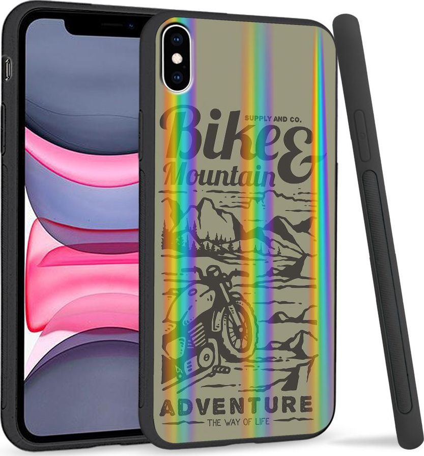 Super Fashion Etui Rainbow Series na Apple iPhone XS Max Motor w górach 1