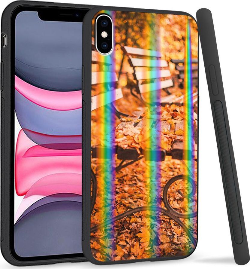 Super Fashion Etui Rainbow Series na Apple iPhone XS Max Ławka w parku 1